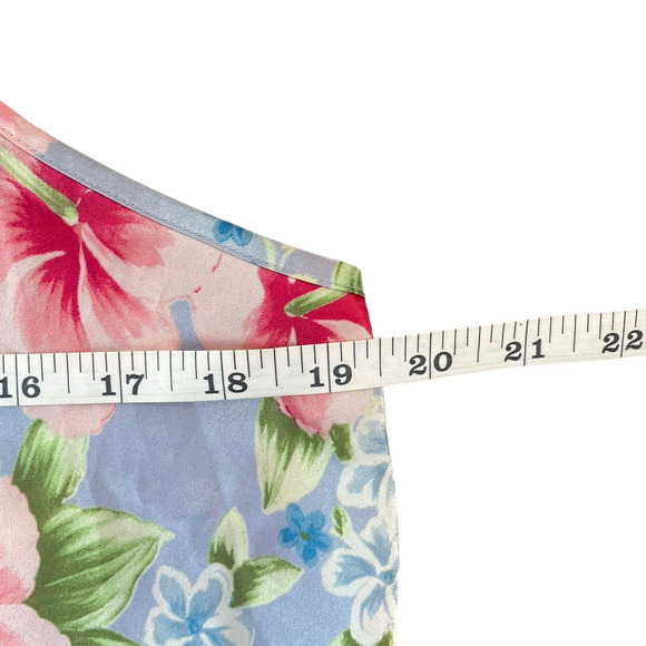 VTG Cabernet Satin Wrap Robe W/ Chemise Nightgown Sz L Floral Silky Romantic - Picture 7 of 14